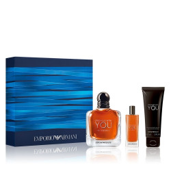 Giorgio Armani Stronger With You Intense Gift Set - Eau de Parfum 100 ml + Eau de Parfum 15 ml + Shower Gel 75 ml