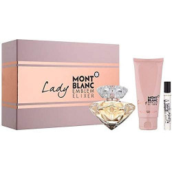 Mont Blanc Lady Emblem Elixir Parfum Set (75 ml perfume + body lotion 100 ml + sample bag 7.5 ml)